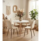 Libra stolica - svijetlo bež baršun / noge od oraha x 1 | shoptok.hr