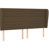  The Living Store Vzglavje z ušesi temno rjavo 163x23x118/128 cm blago - Vzglavje, (21499312) | Shoptok.si