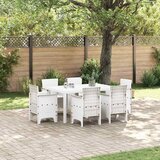  Vrtni set za objed 7 pcs Bijelo Polt ratan | shoptok.hr