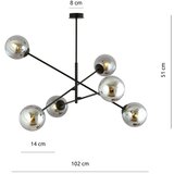  Luster na šipci LINEAR 6xE14/10W/230V crna/siva | Eponuda.com