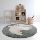 Nattiot Svetlo zelena otroška preproga ø120 cm Bohemian Bird Aqua – | Shoptok.si