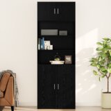 vidaXL Ormar za Zid Crni hrast 80 x 42.5 x 40 cm Konstruirano drvo Cijene