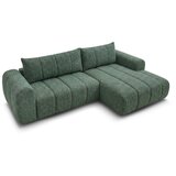 Bobochic Paris Temno zelena kotna sedežna garnitura (desni kot/z ležalnikom) Nesty – | Shoptok.si