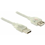 Delock Podaljšek USB A-A 0,5m transparent dvojno oklopljen 83880 Cene