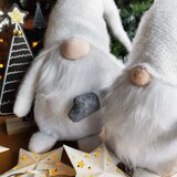 Tutumi Ručno Rađeni Božićni Patuljak 35 cm Bijeli | shoptok.hr
