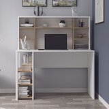 Hanah home radni sto Liora, 120 cm, beli / orah Cene