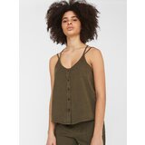 Noisy May Khaki top with buttons Maisie - Women Cene