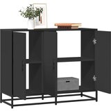 vidaXL Komoda crna 94x35x76 cm od konstruiranog drva Cijene