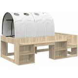 Krevet s tunelom 3 kom. Hrast sonoma i bijela Konstruirano drvo | shoptok.hr