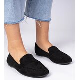 Gemre Black elegant eco-suede loafers Palmarina | Shoptok.si