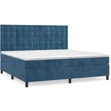  S oprugama i madracem tamnoplavi 200x200 cm baršunasti | shoptok.hr