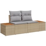 vidaXL Set vrtnih kauča Set od 9 Bež, Siva Ratan, Poliester, Pjena Cijene