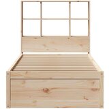 vidaXL Posteljni okvir brez vzmetnice 90x200 cm trdna borovina | Shoptok.si