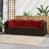 Maison Chic Seti vrtnega pohištva - Vrtna garnitura - Vrtni pohištvo set 3-delna z blazinami rjav poli ratan, (21811160) | Shoptok.si