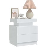 vidaXL noćni ormarić visoki sjaj bijeli 45 x 35 x 52 cm od iverice | shoptok.hr