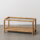 Ixia Stolić za kavu sa staklenom pločom stola u prirodnoj boji 40x90 cm – | shoptok.hr