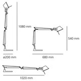 ARTEMIDE AR A005940+AR A00861 KOMPLET - Stona lampa TOLOMEO MINI 1xE27/70W/230V | Eponuda.com