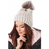 Fasardi Beige winter hat with ribbing | Shoptok.si