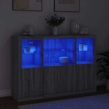  Komoda z LED lučkami 3 kosi siva sonoma inženirski le | Shoptok.si