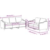  2-dijelni set sofa s jastucima crni od tkanine | shoptok.hr