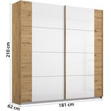 Modern Living Omara Z Drsnimi Vrati Artemis, Bela, Barva Hrasta | Shoptok.si