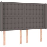  Uzglavlje sivo 147x16x118/128 cm od umjetne kože | shoptok.hr