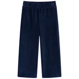 vidaXL Otroške hlače rebrasti žamet mornarsko modra 104