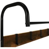 Kondela Obešalnik s prostorom za čevlje, črna kovina/MDF rustikalni les, KELAM | Shoptok.si