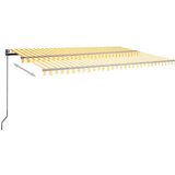  Automatska tenda sa senzorom LED 500x300 cm žuto-bijela | shoptok.hr