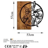 Wallity Zidna dekoracija Flowers, 53 x 57 cm, Smeđa | Eponuda.com