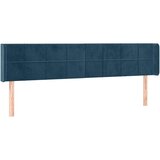  LED uzglavlje tamnoplavo 163x16x78/88 cm baršunasto | shoptok.hr