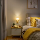  Brilagi - LED zidna lampa NUBILA WOOD 1xE27/25W/230V +LED/3W hrast/svetlo braon | Eponuda.com