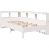  Krevet s regalom za knjige bez madraca bijeli 75x190cm borovina | shoptok.hr