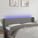 The Living Store LED posteljno vzglavje temno sivo 147x16x78/88 cm blago - LED Vzglavje, (21659894) Cene