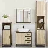  4-dijelni set kupaonskog namještaja boja hrasta sonome drveni | shoptok.hr