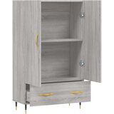  Visoka komoda siva boja hrasta 69,5x31x115 cm konstruirano drvo | shoptok.hr
