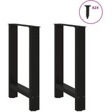  Noge za blagovaonski stol Crne 2 kom 50 x (72-73) cm Čelik | Eponuda.com
