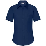 Fruit Of The Loom Navy blue poplin shirt with short sleeves