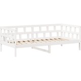  Dnevni krevet s krovom bez madraca bijeli 80x200cm masivno drvo | Eponuda.com