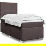  The Living Store Box spring postelja z vzmetnico temno rjava 90x200 cm blago - Box Spring Postelja, (21521477) | Shoptok.si