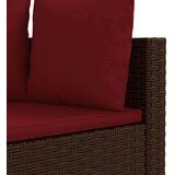  4-dijelni set vrtnih sofa od poliratana s jastucima smeđi | shoptok.hr
