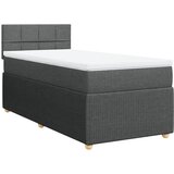 Maison Chic Box spring postelja - Vzmetna postelja z vzmetnico temno siva 90x200 cm blago SL23912, (21891470) | Shoptok.si