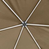  Šesterokutni šator sa stijenkama 3,6 x 3,1 m smeđesivi 220 g/m² | shoptok.hr