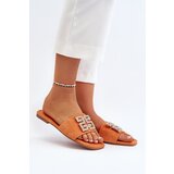 Boto Women's Flat Sandals with Orange Decoration Inaile | Shoptok.si
