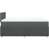 vidaXL Box spring postelja z vzmetnico temno siva 120x190 cm blago | Shoptok.si