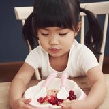 BABYBJORN komplet jedilni set krožnika, žlici in vilici Powder Pink | Shoptok.si