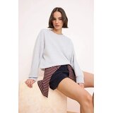 TRENDYOLMILLA ženski duks Twoss26Sw00007, snežnomelanž-višebojna | Eponuda.com