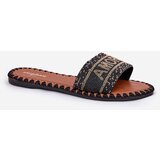 Boto Ladies Flat Heeled Slippers With Decoration Black Dorfedi | shoptok.hr