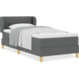 vidaXL Box Spring Krevet s Madracem u Tamnosivoj boji, 90x190 cm, Tkanina | shoptok.hr
