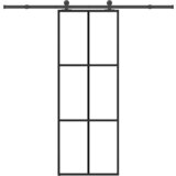 vidaXL Klizna vrata s priborom 76 x 205 cm od ESG stakla i aluminija Cijene